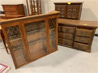 WOODEN BUFFET, CHINA CABINET TOPPER, DINING ROOM