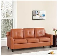 Beautiful Caramel Color Button Tufted Sofa