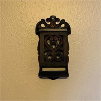 Vintage wall mount match box holder