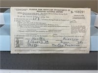 1942 pledge to purchase defense bonds, WW II