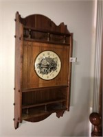 Wood Wall Shelf Clock (25" Tall)