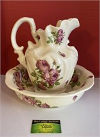 Victorian Trading Company Rose Pitcher and Bowl