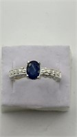 Sapphire Sterling Ring Size 6.75