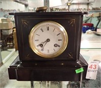 UNMARKED MARBLE MANTLE CLOCK
