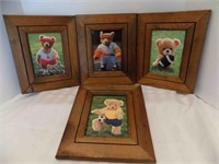Bear Collection 4) Adorable Framed Bear Pictures