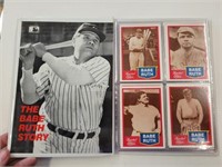 NYY BABE RUTH COLLECTION CARDS