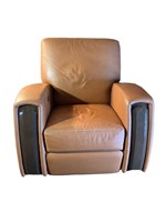 A Custom Electric Media Recliner Leather