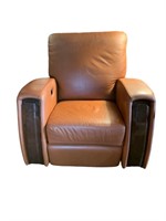 A Custom Electric Media Recliner Leather