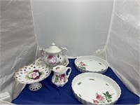 6 Pcs China - Plates - Teapot & More