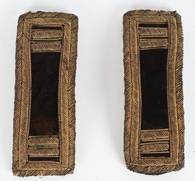 CIVIL WAR FIRST LIEUTENANT STAFF SHOULDER STRAPS