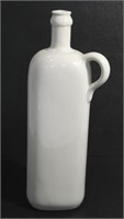 VINTAGE WHITE CERAMIC BOTTLE W/ SMALL HANDLE