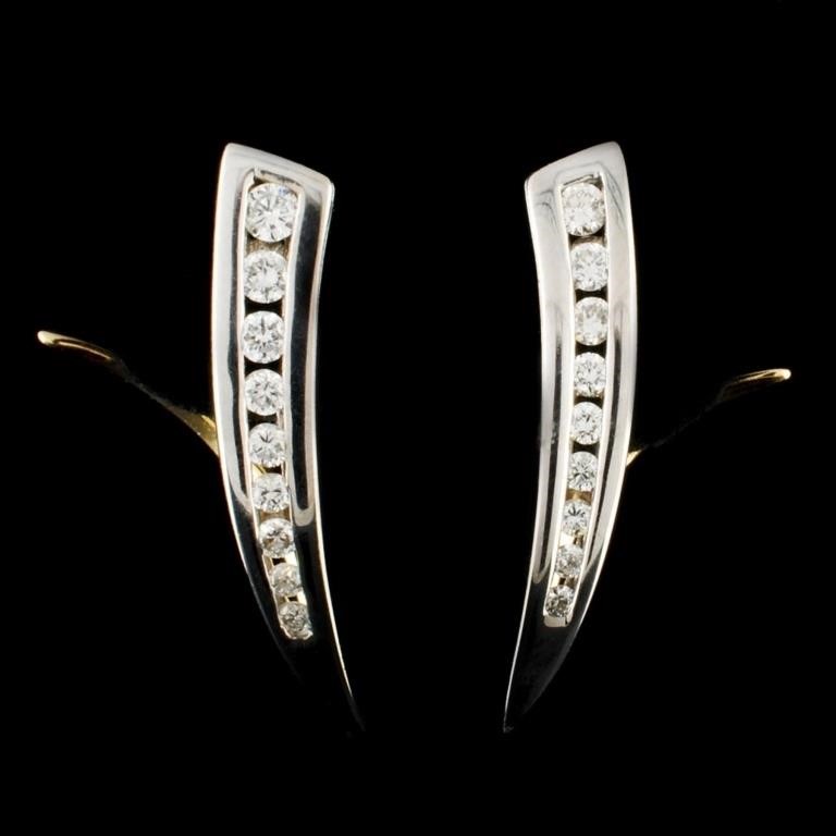 14K Gold 0.43ctw Diamond Earrings