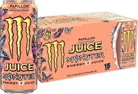 15pk Monster Energy Juice Papillon Peach 16 Oz