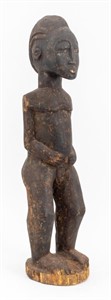 African Baule Male Figure Wood Sculpture