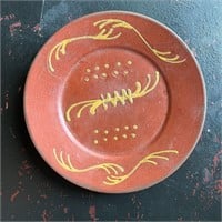 Red Stoneware Plate