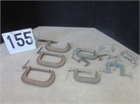 10 Assorted C-Clamps
