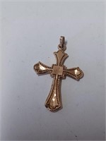 Marked and Tested 14K Cross Pendant- Has Some