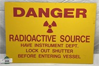 Y-12 Danger Radioactive Source Sign