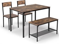 BAHOM 4 Piece Dining Table Set  43 inch (Retro)