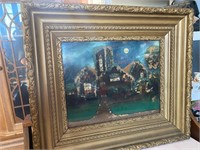 Large Framed Reverse Painting