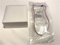 Pandora Sterling silver braided double leather