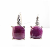 John Hardy Batu Collection Ruby Drop Earrings