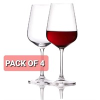 Trudeau Quartz Red Wine Glasses, Pack of 4, 450ml