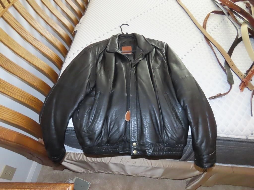 Pour Lee Sport Leather Coat - Size 42
