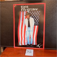Tim Mcgraw tin concert sign