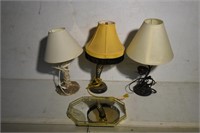 3- Nightstand Lamps with Mirror