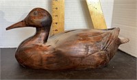 Carved wood duck