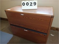 2dr Wood Lateral Filing Cabinet 36w x 20d x 30H