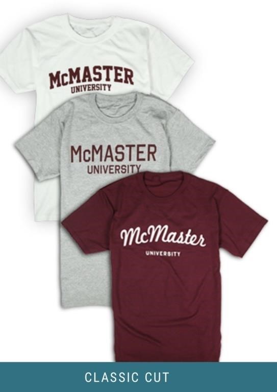 Size XXL McMaster University Triple Tee Pack