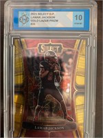 Lamar Jackson, gold laser prizm