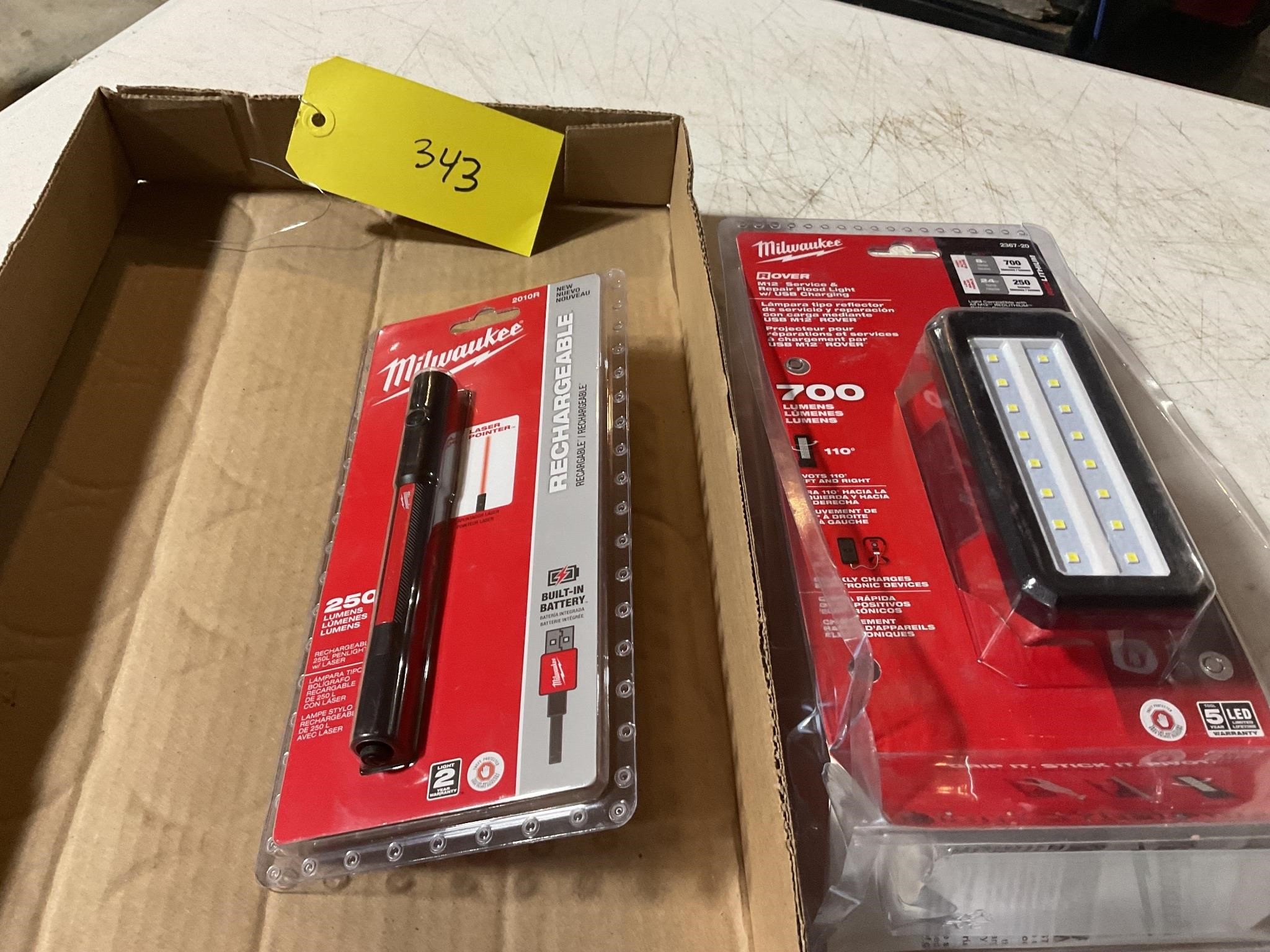 Milwaukee, floodlight and laser pointer set