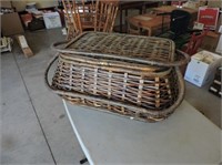 Antique wicker picnic basket