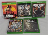 5 Xbox One Games - Red Dead 2, Gta 5, Fallout 4