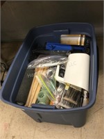 Tote of paintbrushes and other