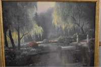 TC Chiu vintage, beautiful framed " Willow Park