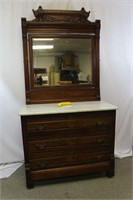 Antique Eastlake Dresser with Marble Top
