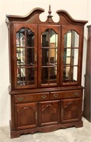 Lighted Federal Style China Cabinet with 2
