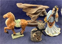 Porcelain & Wood or Resin & Cloth Statues