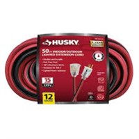 Husky 50 Ft. 12/3 Lighted Extension Cord