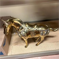 20" BRASS PLATED HORSE