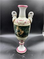 Decorative vase, with gold and pink accents, and a
