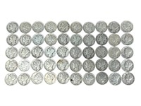 $5 ROLL OF 90% SILVER MERCURY DIMES