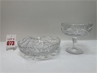 Crystal Candy Dish and Bowl