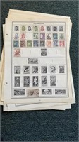 14 Double Sided Pages of Czechoslovakia Stamps