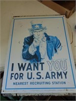 12"X17" METAL SIGN - UNCLE SAM