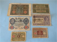 WWI Post War Inflation Money Old Bank Notes